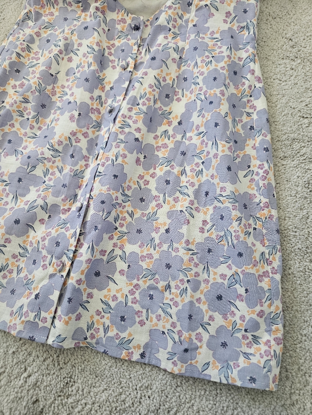 NWOT Sabo Skirt Enga Dress Cotton Floral Puff Shoulder Cut Out Mini Womens Large - Picture 5 of 9